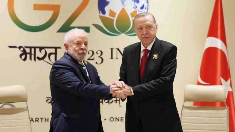 Erdoğan, Brezilya Devlet Başkanı Lula da Silva ile görüştü