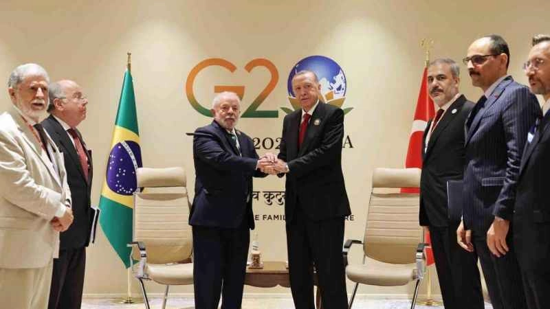 Erdoğan, Brezilya Devlet Başkanı Lula da Silva ile görüştü