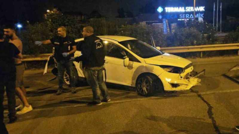 Kontrolden çıkan araç takla attı: 5 yaralı