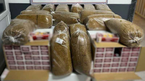 190 kilogram kaçak tütün ele geçirildi