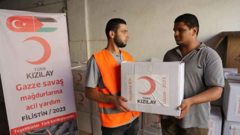 Türkiye yardımları Gazze'de