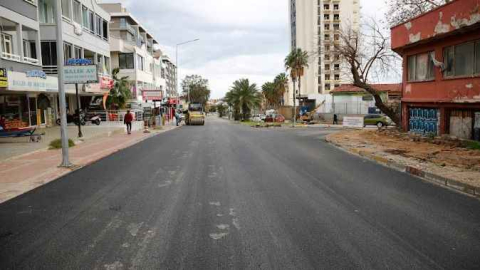 Havaalanı Caddesi’ne sıcak asfalt 