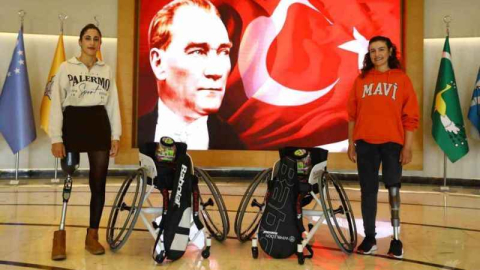 Büyükşehir’den milli sporculara ekipman desteği
