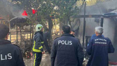Müstakil evdeki yangına hızlı müdahale