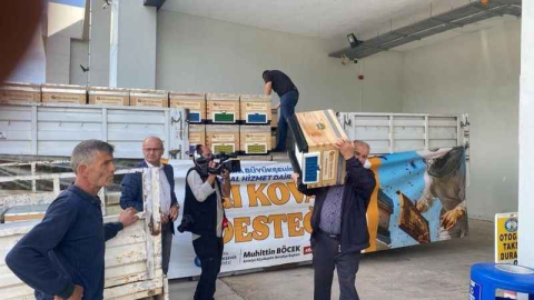 Büyükşehirden kadınlara makine desteği