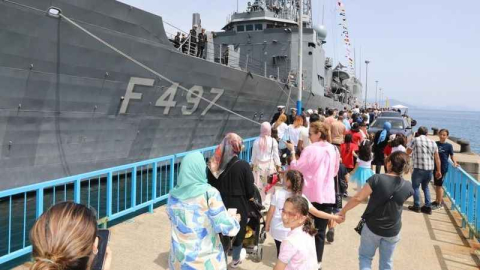 Alanya protokolü TGC GÖKSU Fırkateyni'ni ziyaret etti