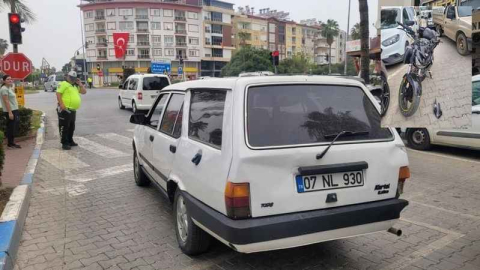  Otomobile çarpan motosikletin sürücüsü yaralandı