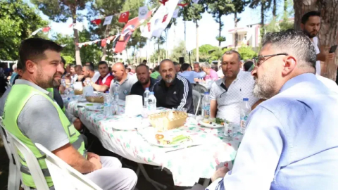 Serik'te belediye çalışanları kahvaltıda buluştu