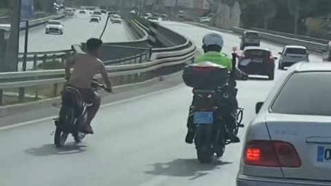 Polisin üzerine motosiklet süren sürücüye 38 bin lira 