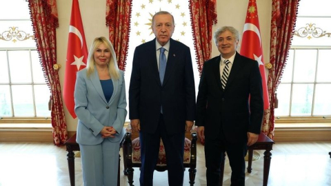 Prof. Özkan çifti Cumhurbaşkanı Erdoğan'la görüştü