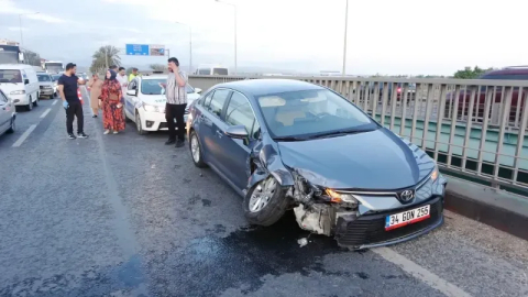 Çevreyolu köprüsünde feci kaza ucuz atlatıldı