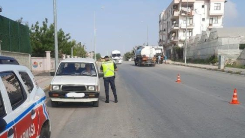 Jandarmadan 16 araca trafikten men cezası