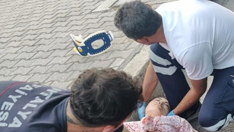 Otobüsün altında kalan Özbek kadın yaralandı