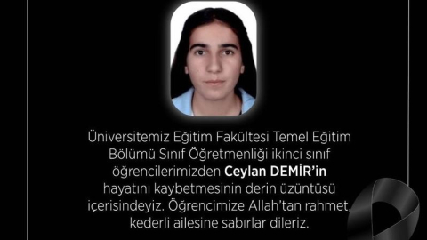 Alanya'da üniversiteli kız hayatını kaybetti