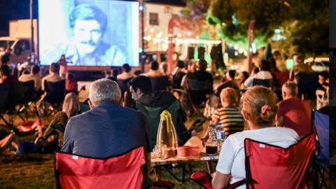 Manavgat, Açık Hava Sineması'nda Baraj ve Köprü'yü izledi