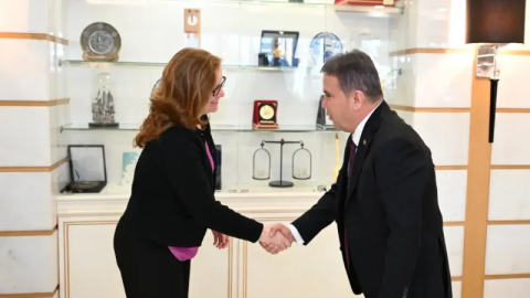 Başkan Böcek, Dünya Bankası heyetiyle görüştü