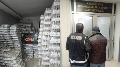 Antalya'da büyük kaçakçılık operasyonu: Binlerce şişe kaçak alkol ele geçirildi