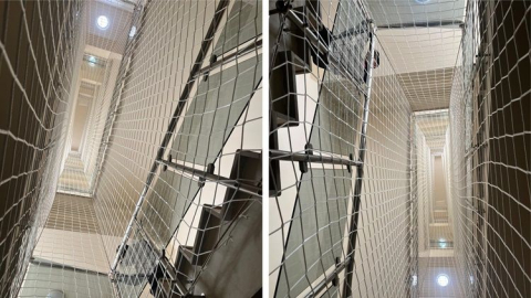 Manavgat Devlet Hastanesi merdivenlerine koruyucu file