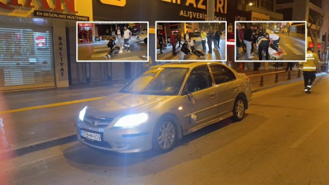 Yaya geçidinde otomobilin çarptığı yaya yaralandı