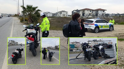 Plakayı şal ile kapattı: Trafik Polisi'nden kaçamadı