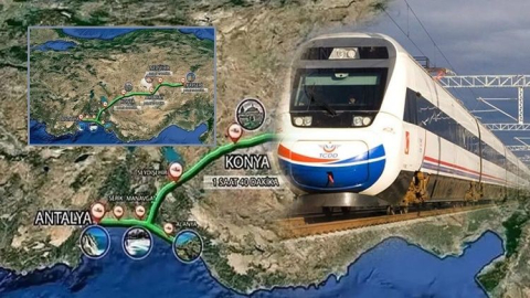 Antalya-Konya arası hızlı tren hattında hedef 2030