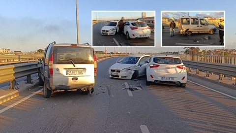 Side Köprülü Kavşağı'nda zincirleme kaza: Yaralılar hastaneye kaldırıldı