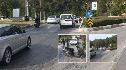 Sorgun Bulvarı’nda motorlu bisiklet devrildi