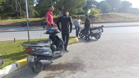 Titreyengöl Caddesi'nde 2 motorlubisiklet çarpıştı: 1 yaralı
