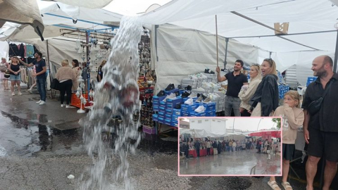 Turistler Manavgat’ta 4 mevsimi birden yaşadı