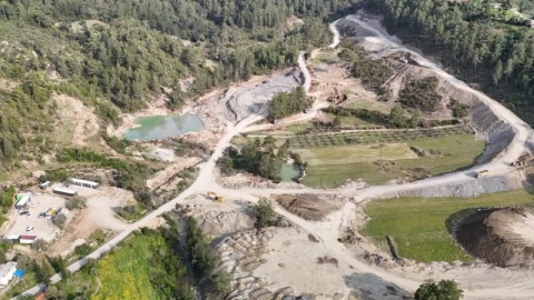 DSİ 13. Bölge Müdürü, Manavgat Kızıldağ Göleti  inşaatında incelemelerde bulundu