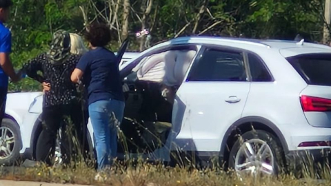 D-400 Karayolu Doğançam Kavşağı’nda otomobil, kamyonete arkadan çarptı