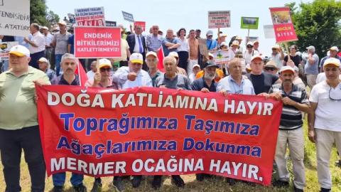 Gündoğmuş’ta taş ocağı eylemi