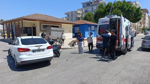 Perşembe Pazarı'ndaki kazada motosiklet sürücüsü yaralandı