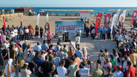 Manavgat Belediyesi Kızılağaç Halk Plajı hizmete açıldı
