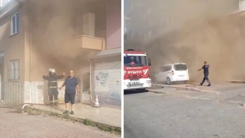Apartmanın zemin katındaki yangın ucuz atlatıldı