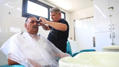 Mobil kuaför tırı Manavgat’ın yaylalarında 