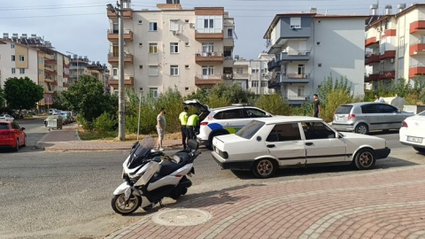 Kazada, motorlu bisiklet sürücüsü yaralandı