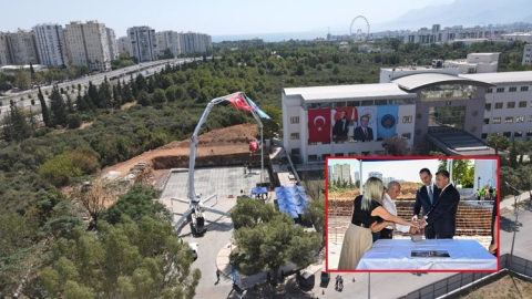 A.Ü. Hastanesi Nöroloji Polikliniği yeni binasının temeli atıldı