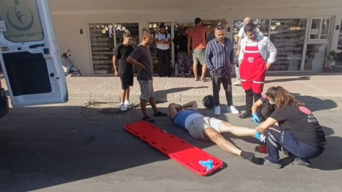 Kaza yapan motosiklet sürücüsünün topuğu koptu