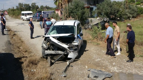 Tekandız Mevkii'ndeki feci kaza ucuz atlatıldı