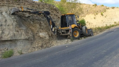 Manavgat kırsal yollarında kış mesaisi