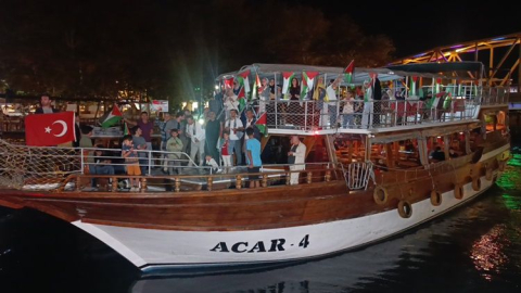 Manavgat'tan Küresel Sumud Filosu'na teknede dua desteği