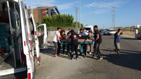 Sorgun Mahallesi'nde motosiklet ile kamyonet çarpıştı
