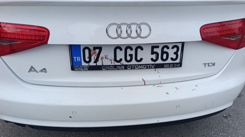 Araçta kan var ihbarı trafik polislerini alarma geçirdi