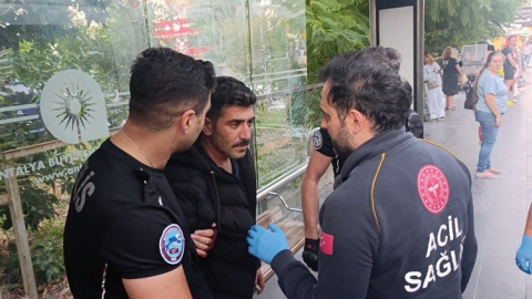 Durakta kendinden geçmiş halde bulundu