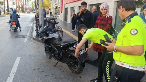 Motosikletin plakasını bandana ile kapattı cezadan kaçamadı