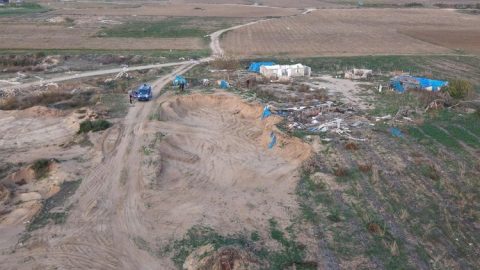 Jandarmadan kum hırsızlarına karşı droneli takip