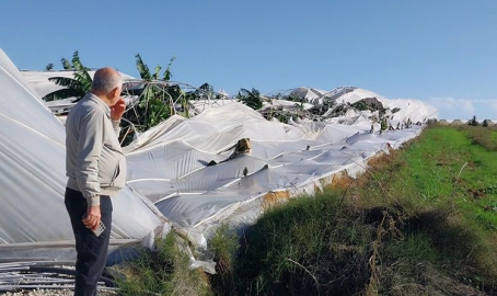 Hortum Gündoğdu Mahallesi’nde seraları yıktı