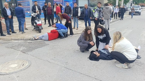 Motosiklet ile motorlu bisiklet kazasında 2 yaralı