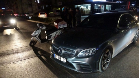 Çetin Emeç-Adliye kavşağında motosiklet ve otomobil çarpıştı